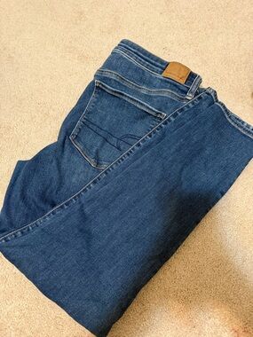 American Eagle Outfitters Men's Straight Dark Blue Jeans